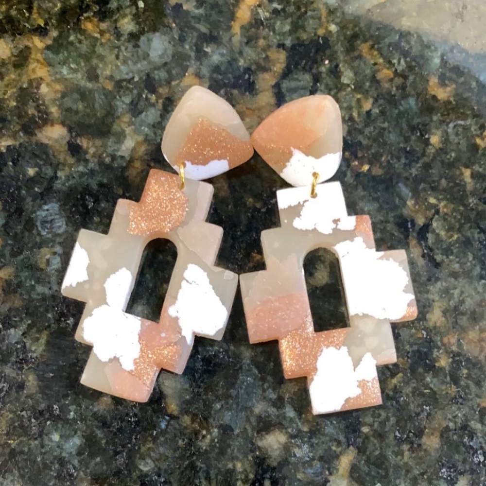Clay Aztec Earrings